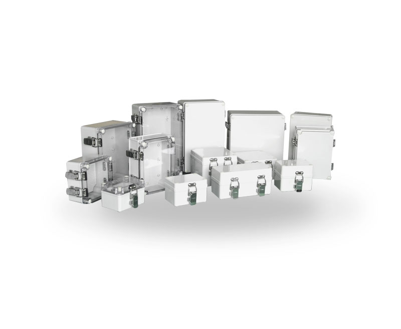 TJ-AG-H,TJ-AT-H Small plastic enclosure（stainless steel hinge& latch type）